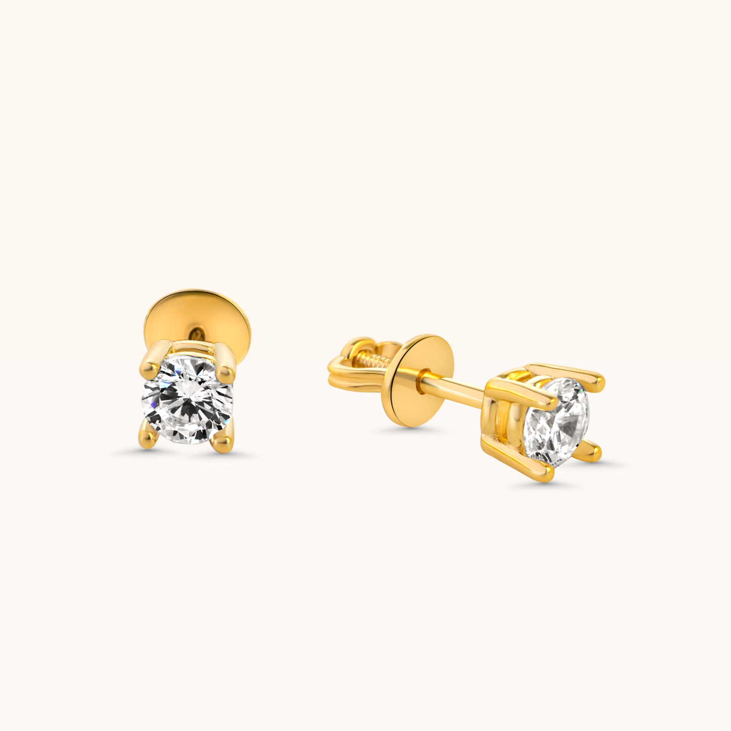 18k Earrings - Big Stud