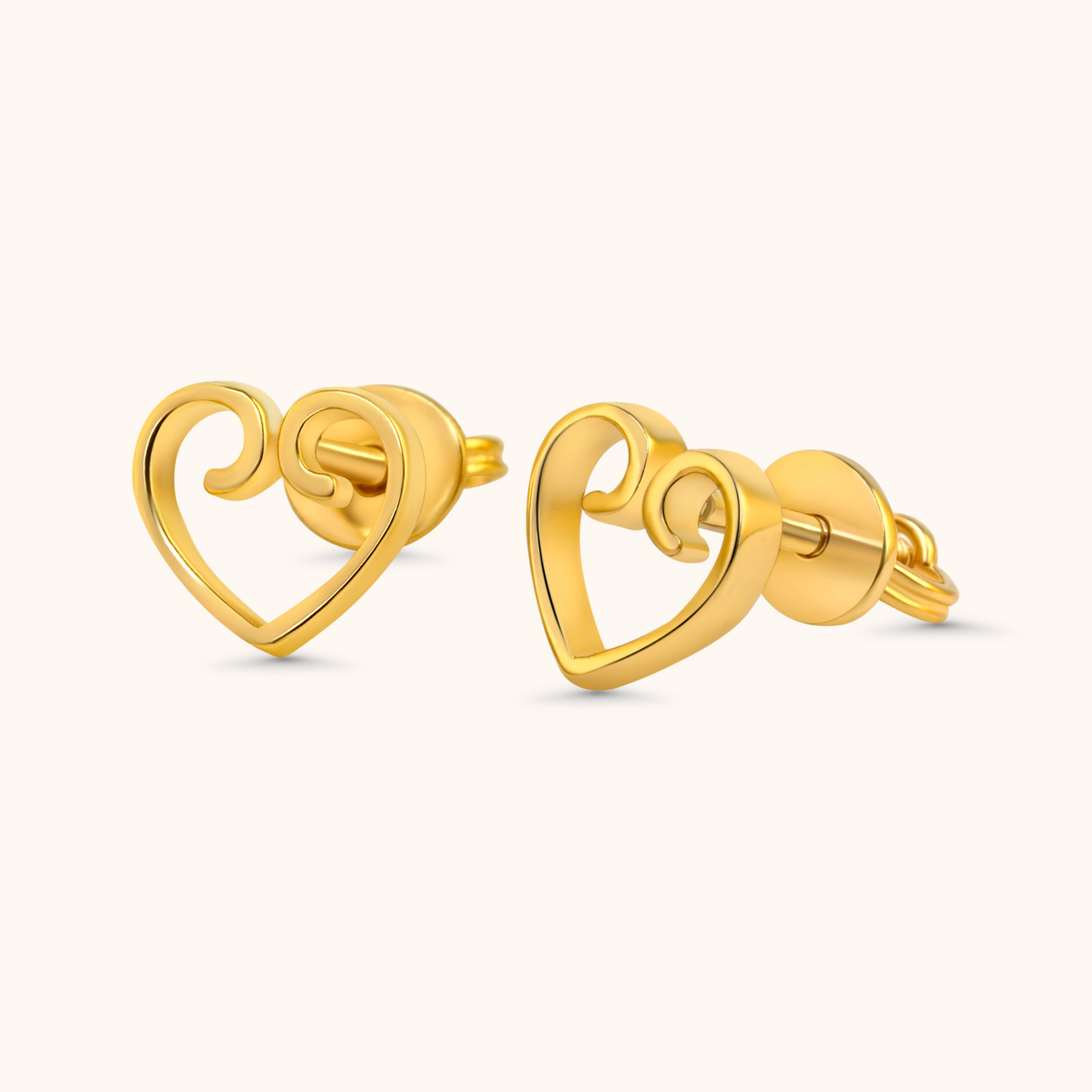 18k Earrings - Heart