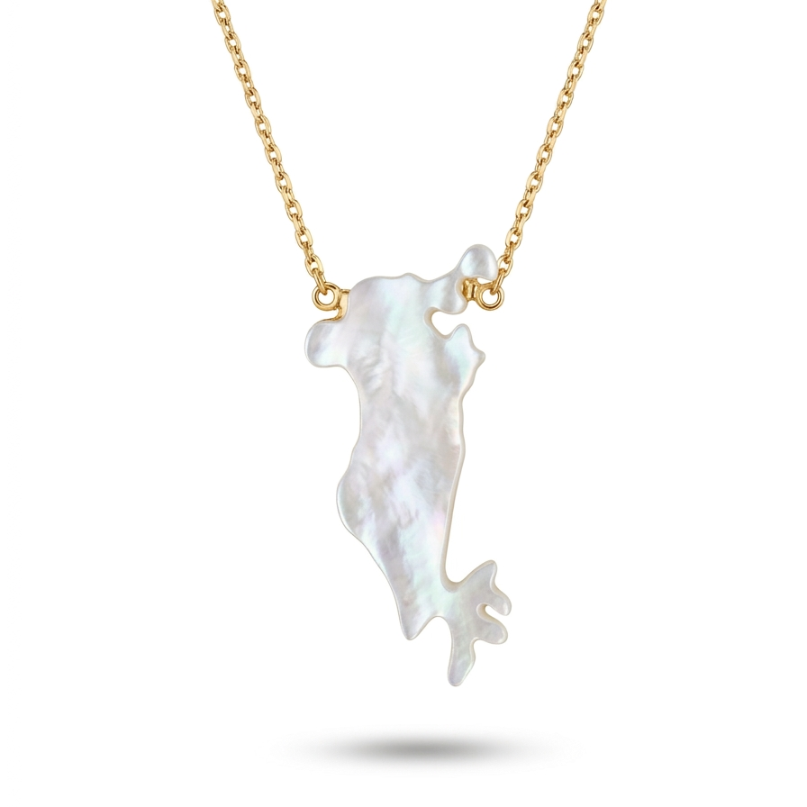 Bahrain Map Necklace