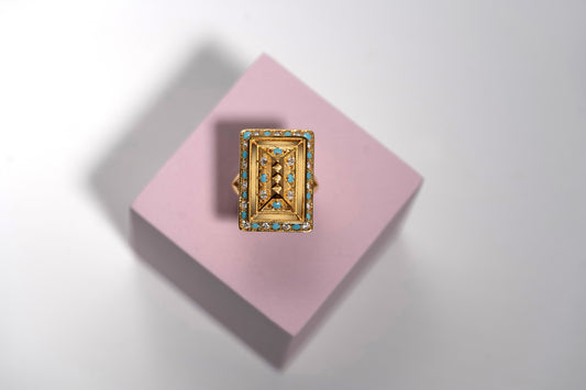 Turath Collection: 21k Ring - Turqoise