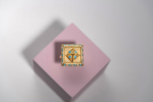 Turath Collection: 21k Ring - Turqoise