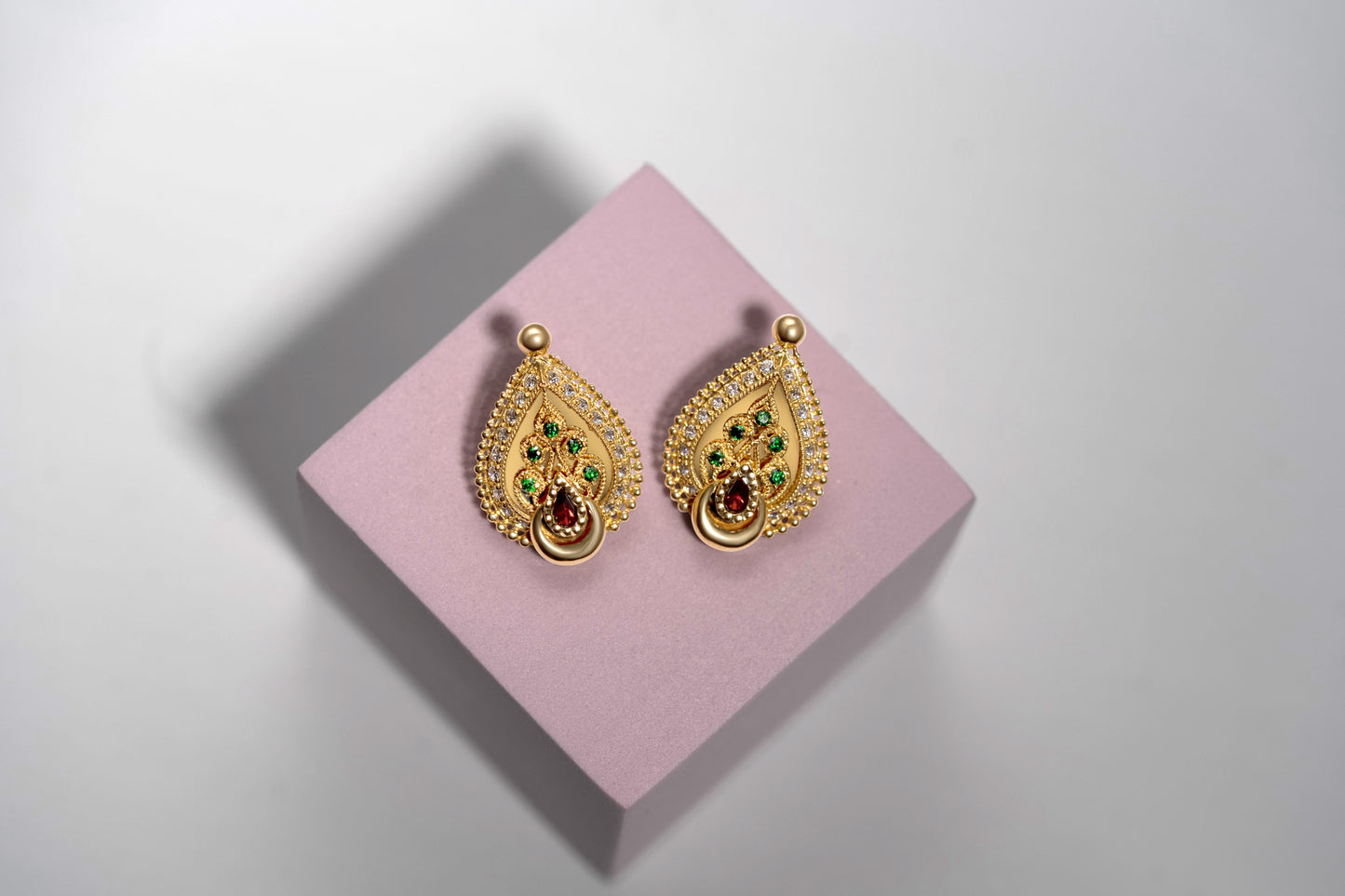 Turath Collection: 21k Earrings - Colorful