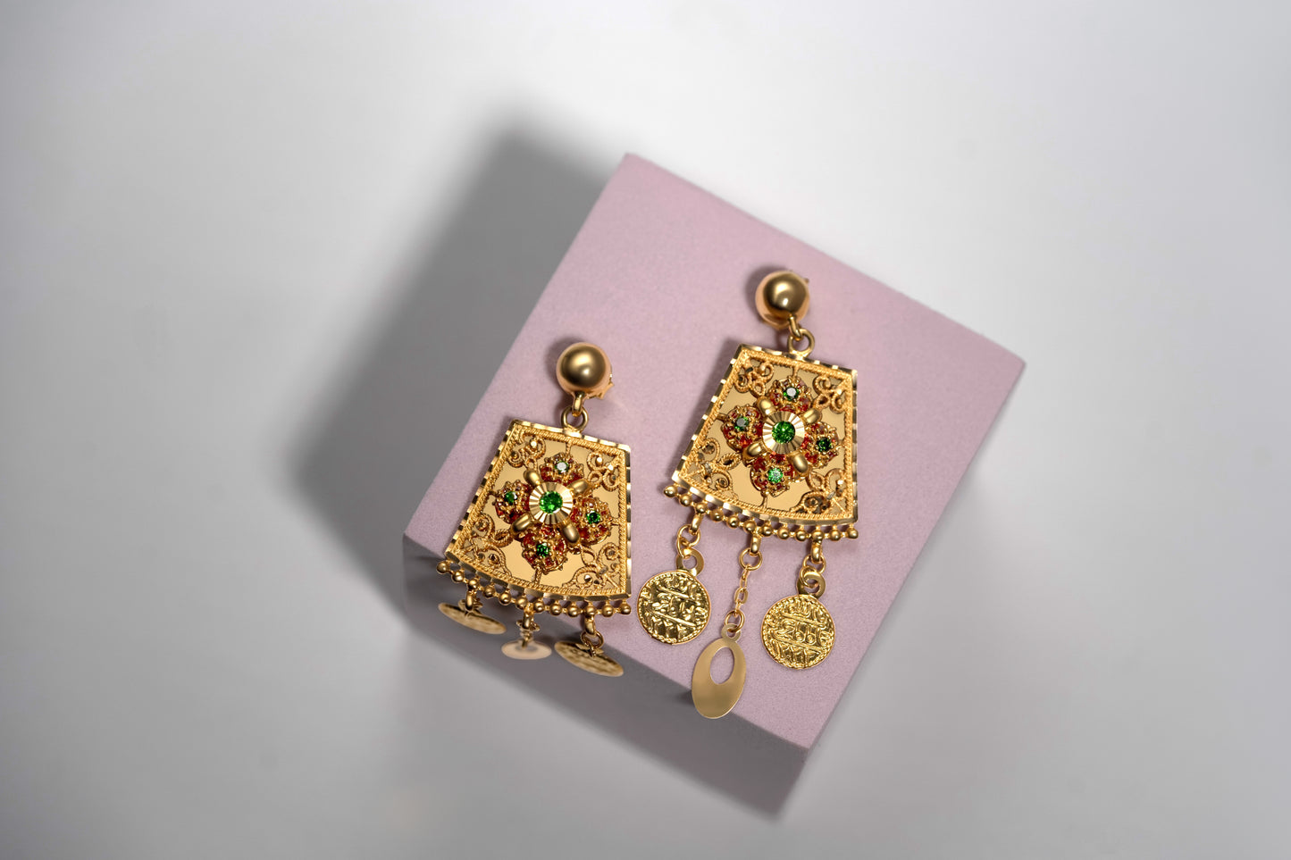 Turath Collection: 21k Earrings - Colorful