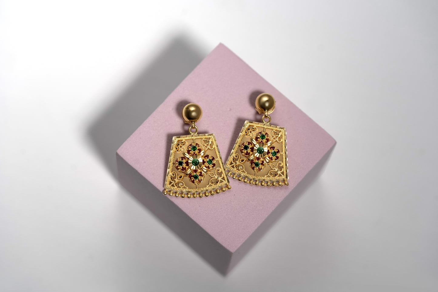 Turath Collection: 21k Earrings - Colorful