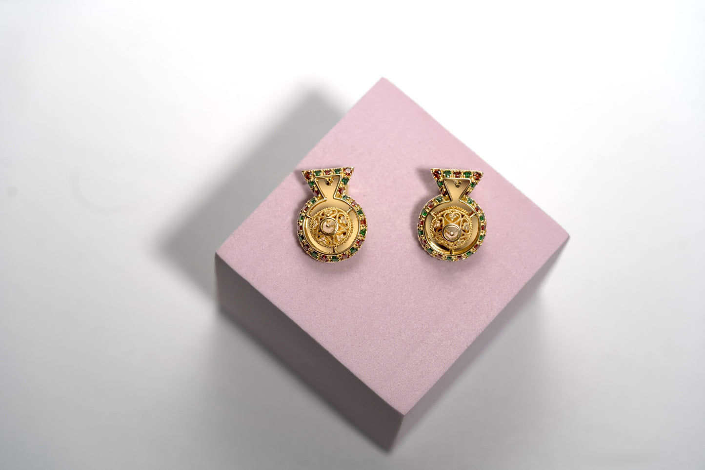 Turath Collection: 21k Earrings - Colorful