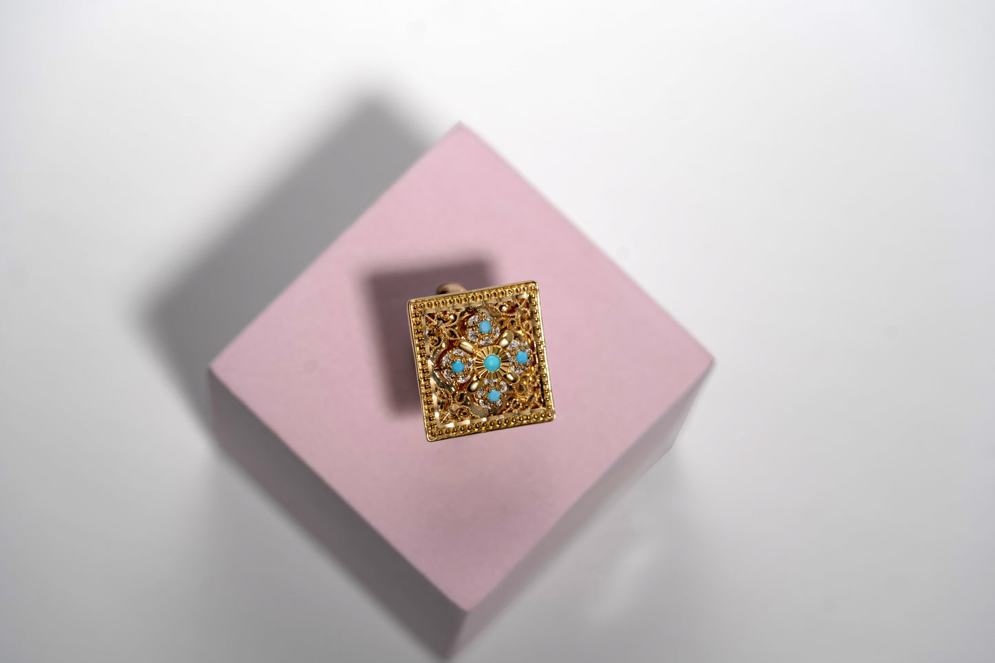 Turath Collection: 21k Ring - Turquoise