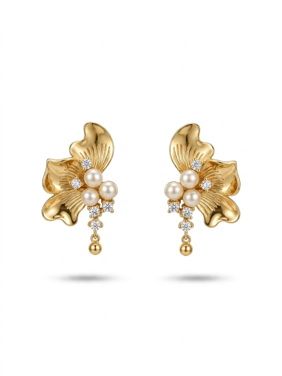 The Eternity Flower - Dangling Earrings