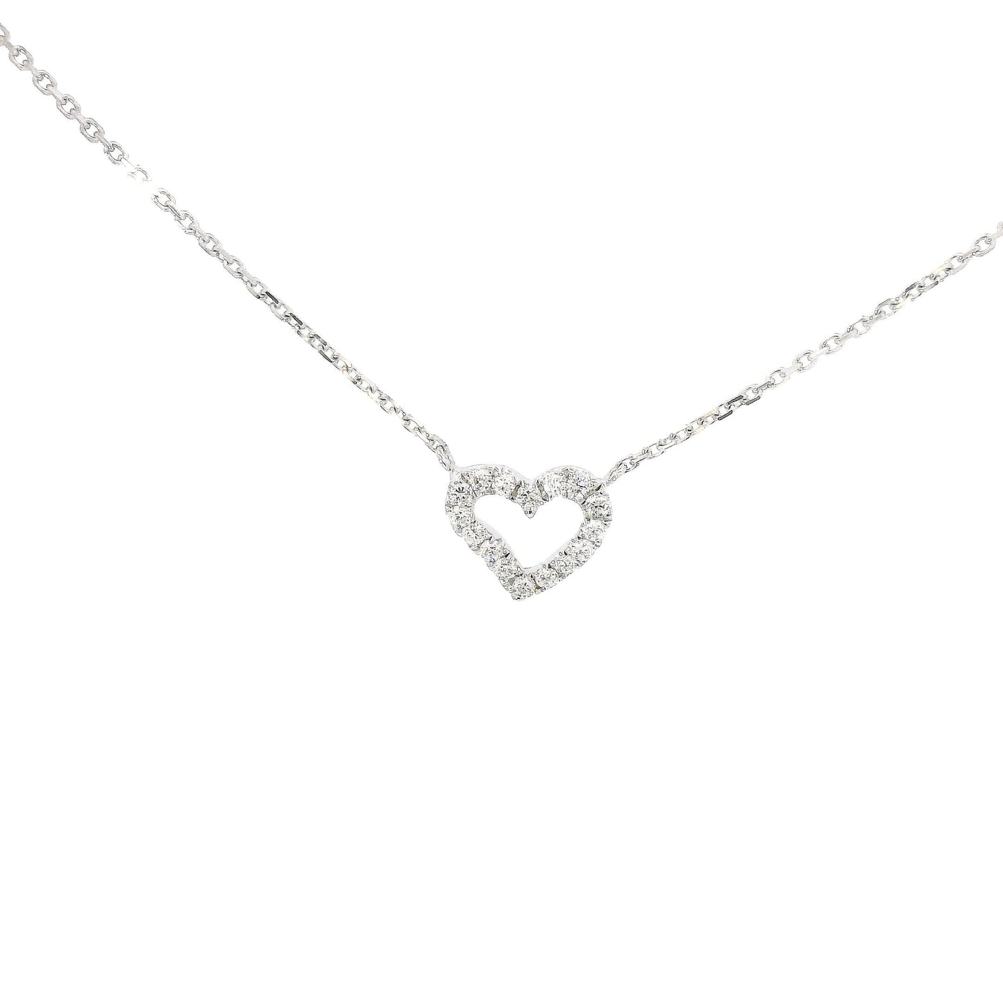 18k Diamond Heart Necklace