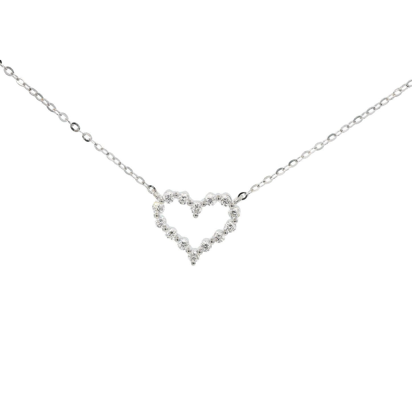 18k Diamond Heart Necklace