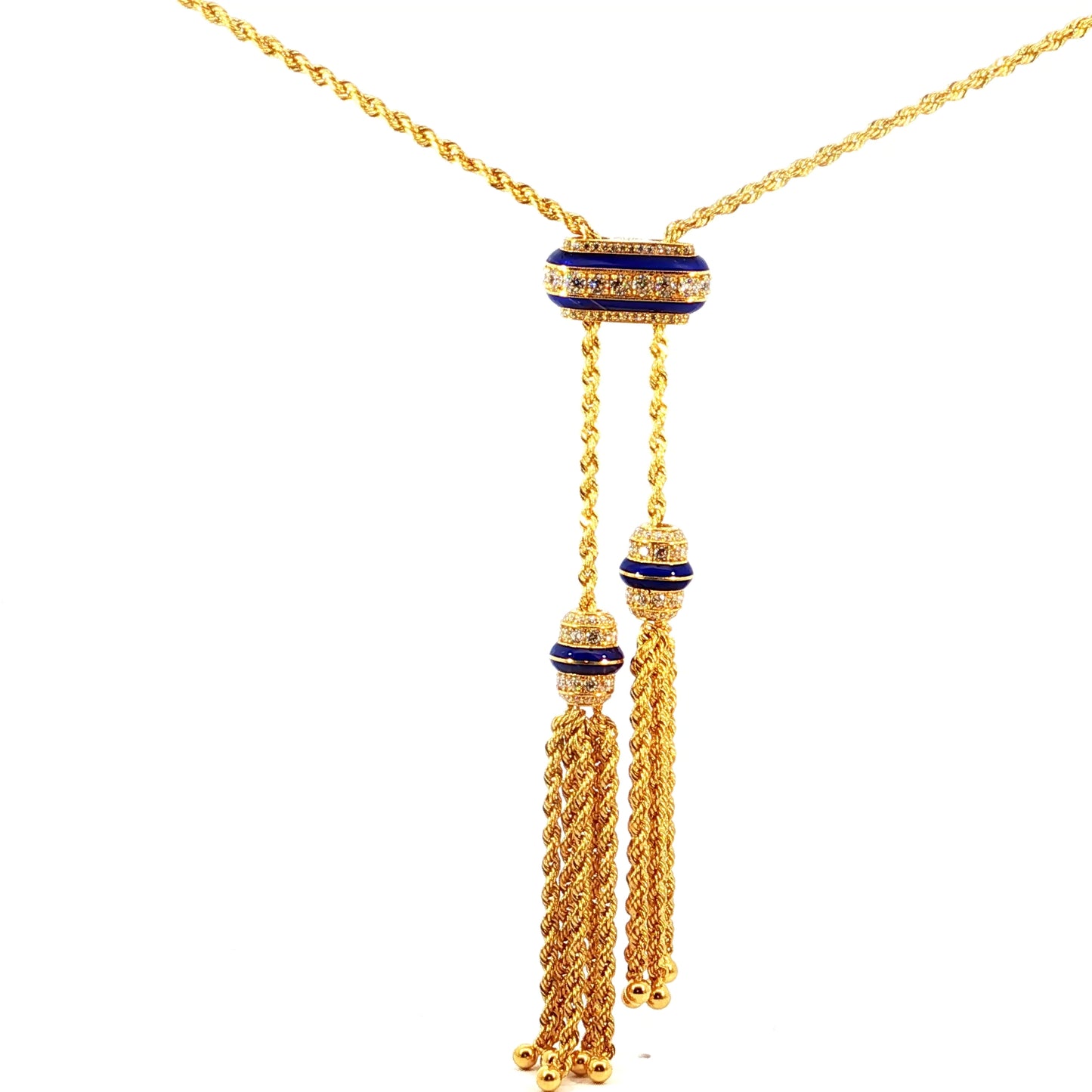 21k Rope Chain Necklace (Royal Blue)