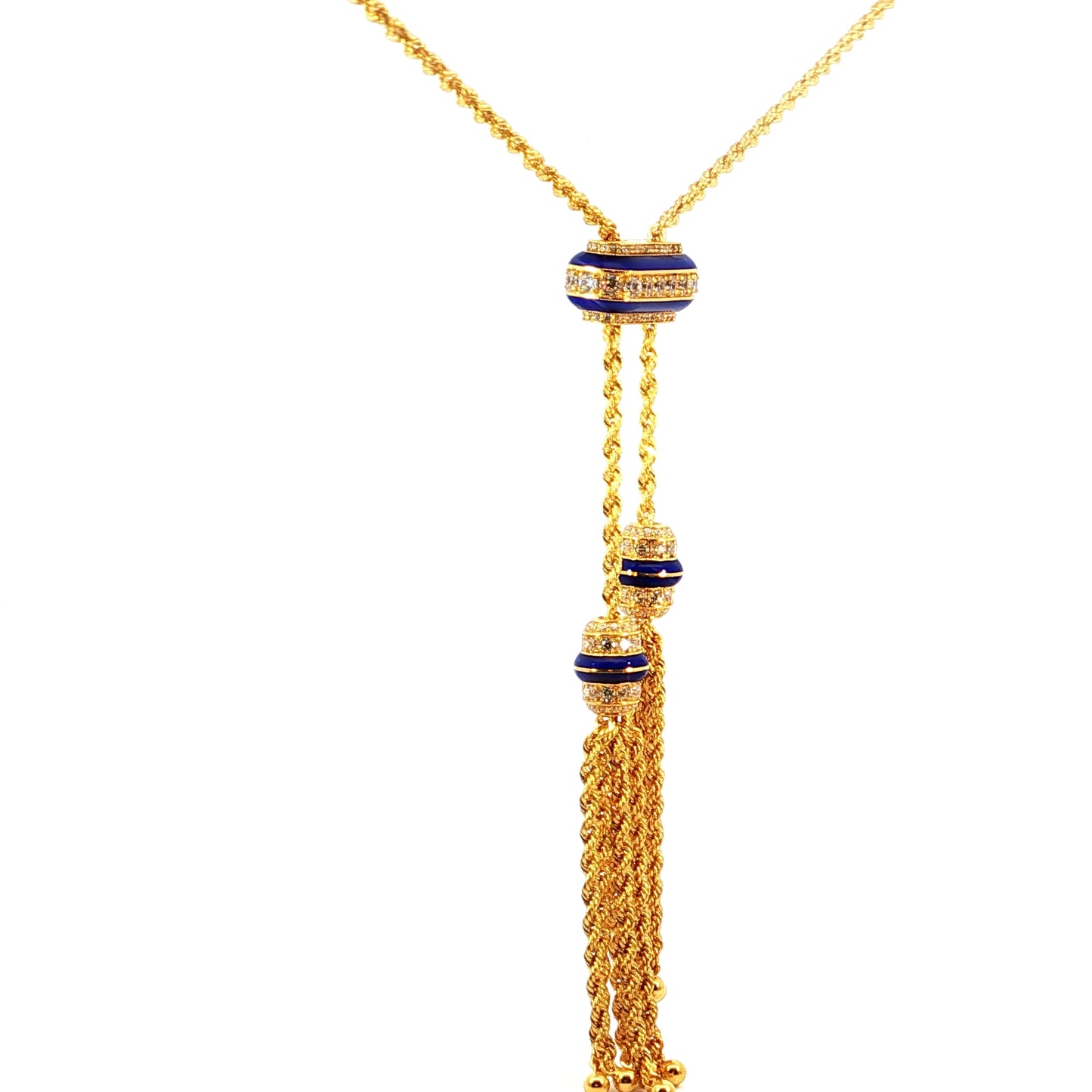21k Rope Chain Necklace (Royal Blue)