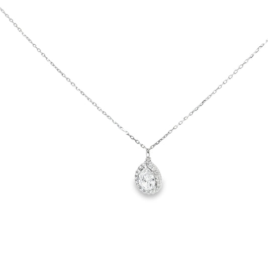 18k White Gold Pendant Necklace
