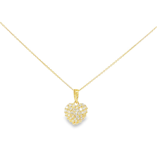 18k Heart Pave Set