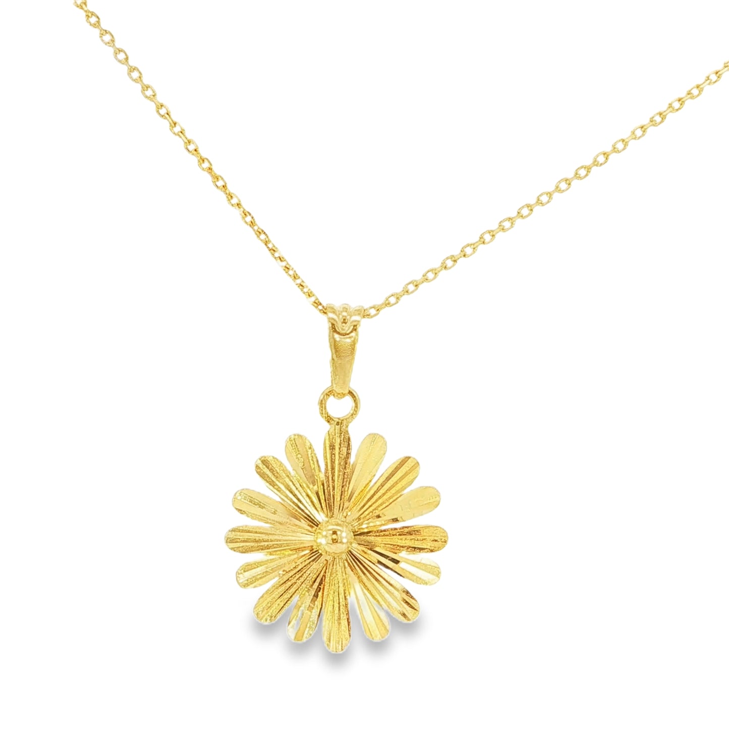 21k Flower Pendant Necklace