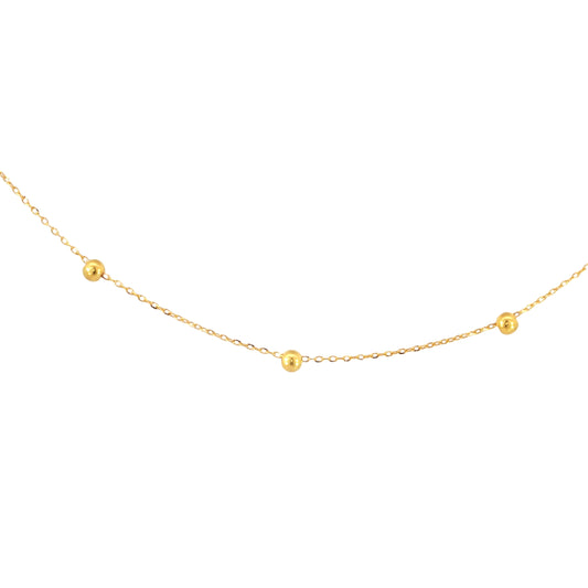 Bubbles Yellow Gold Necklace