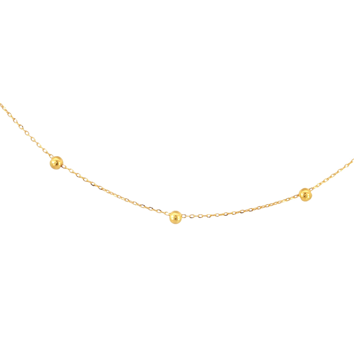 Bubbles Yellow Gold Necklace