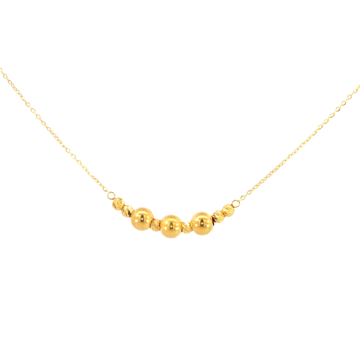 Bubbles Yellow Gold Necklace