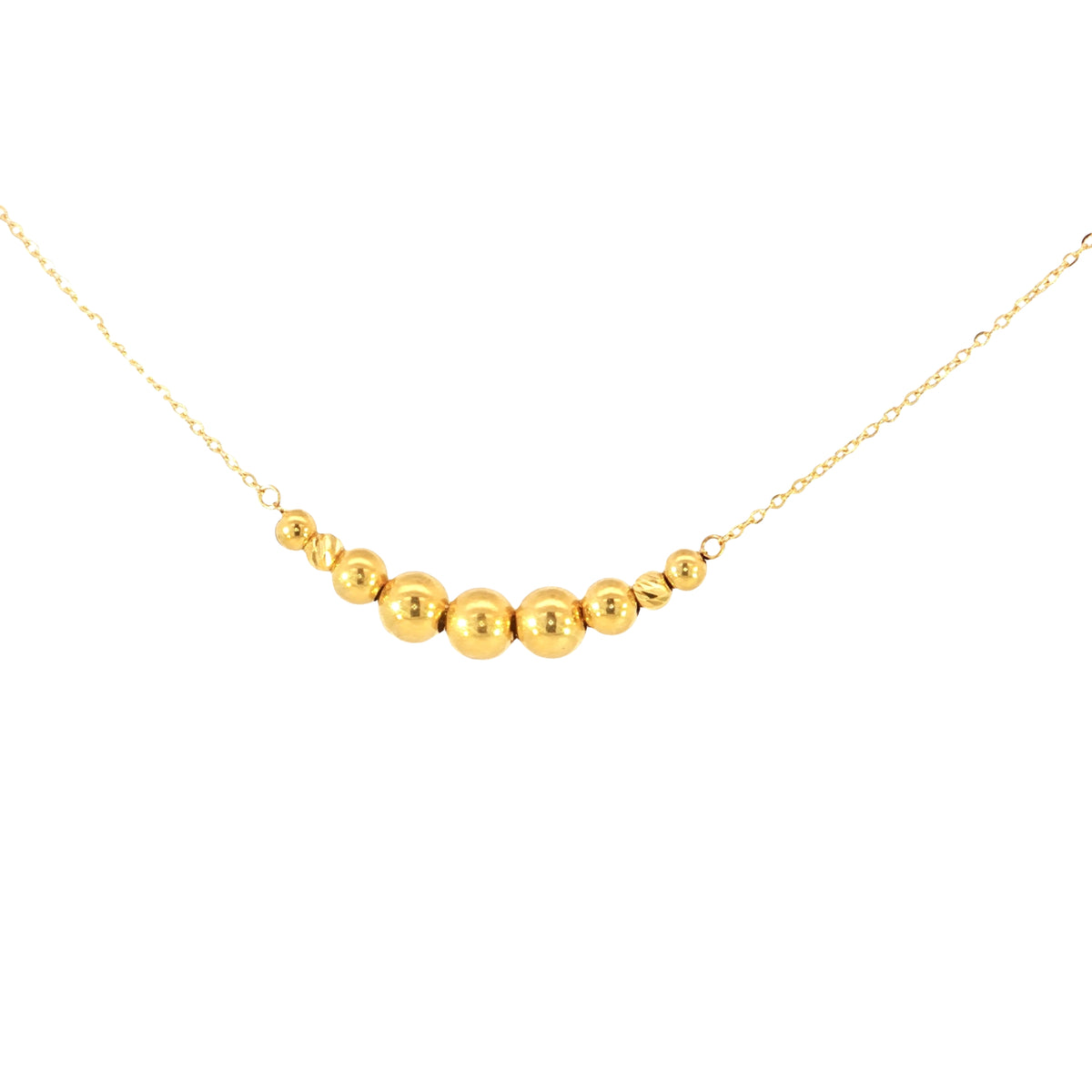 Bubbles Yellow Gold Necklace