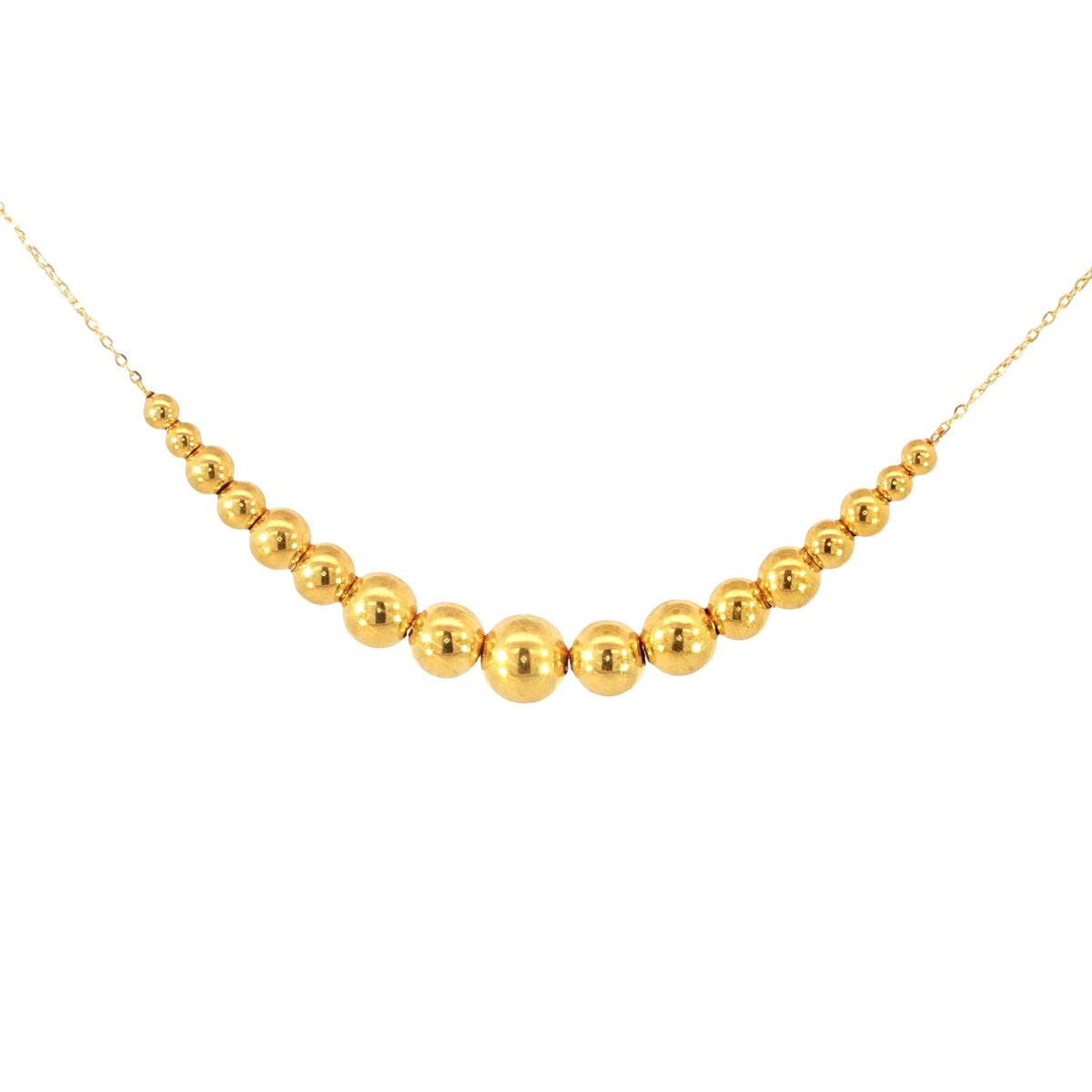 Bubbles Yellow Gold Necklace