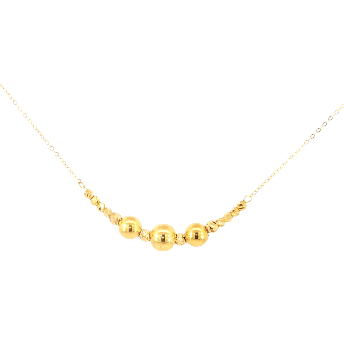 Bubbles Yellow Gold Necklace