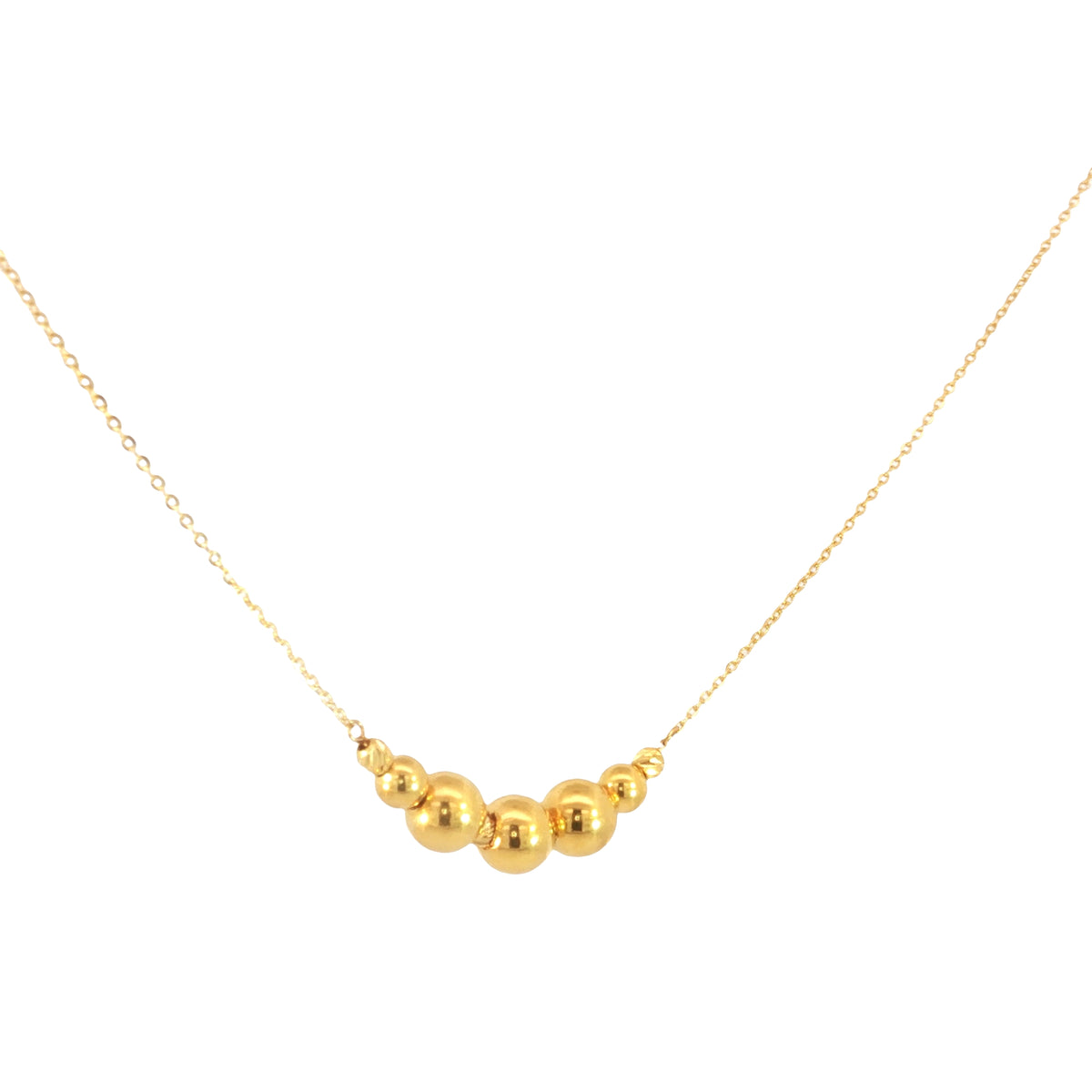 Bubbles Yellow Gold Necklace