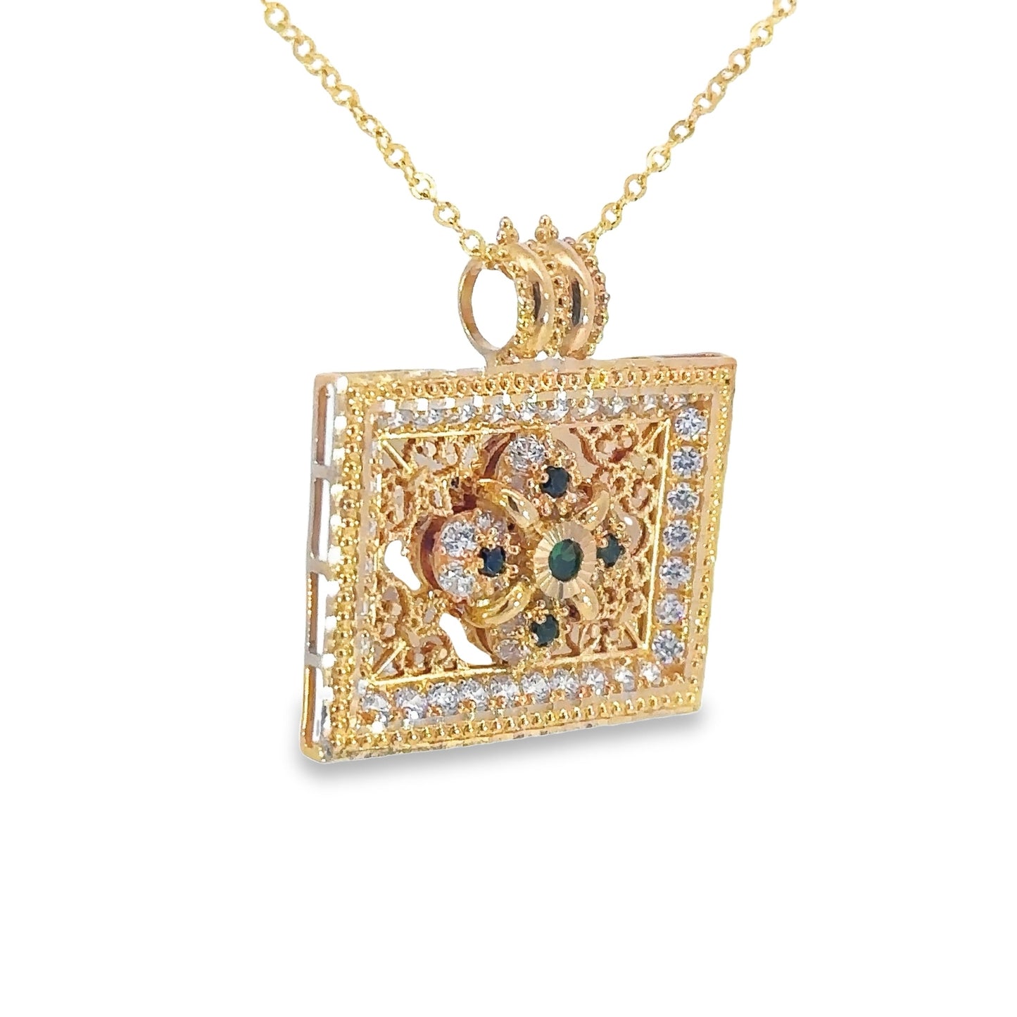 Turath Collection: 21k Pendent - Green