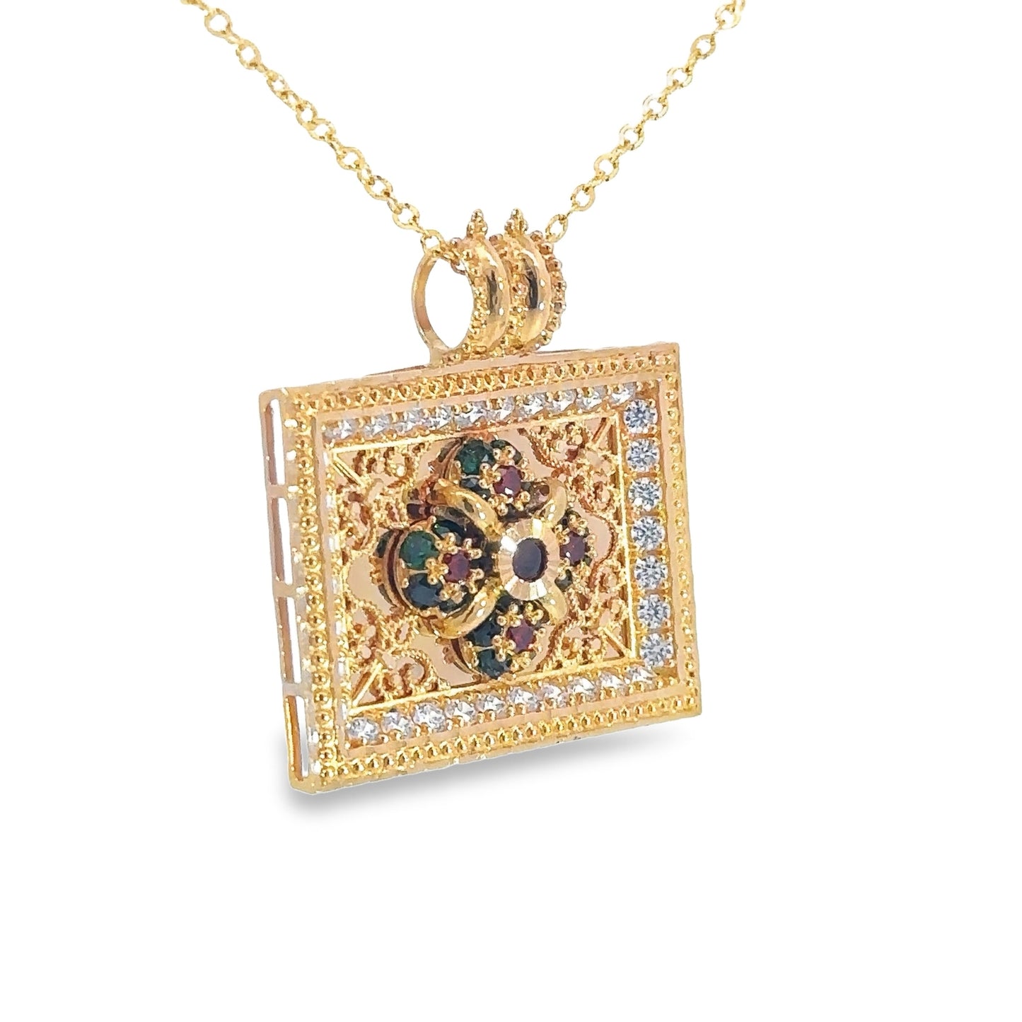 Turath Collection: 21k Pendent - Colorful