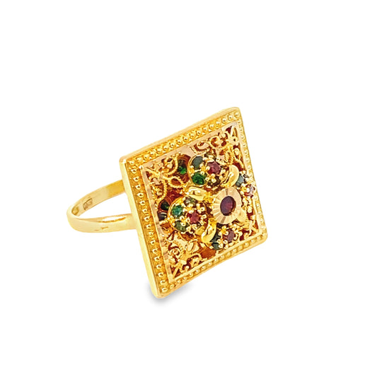 Turath Collection: 21k Ring - Colorful