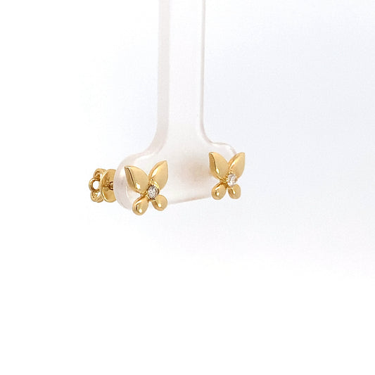 18k Earrings - Butterfly