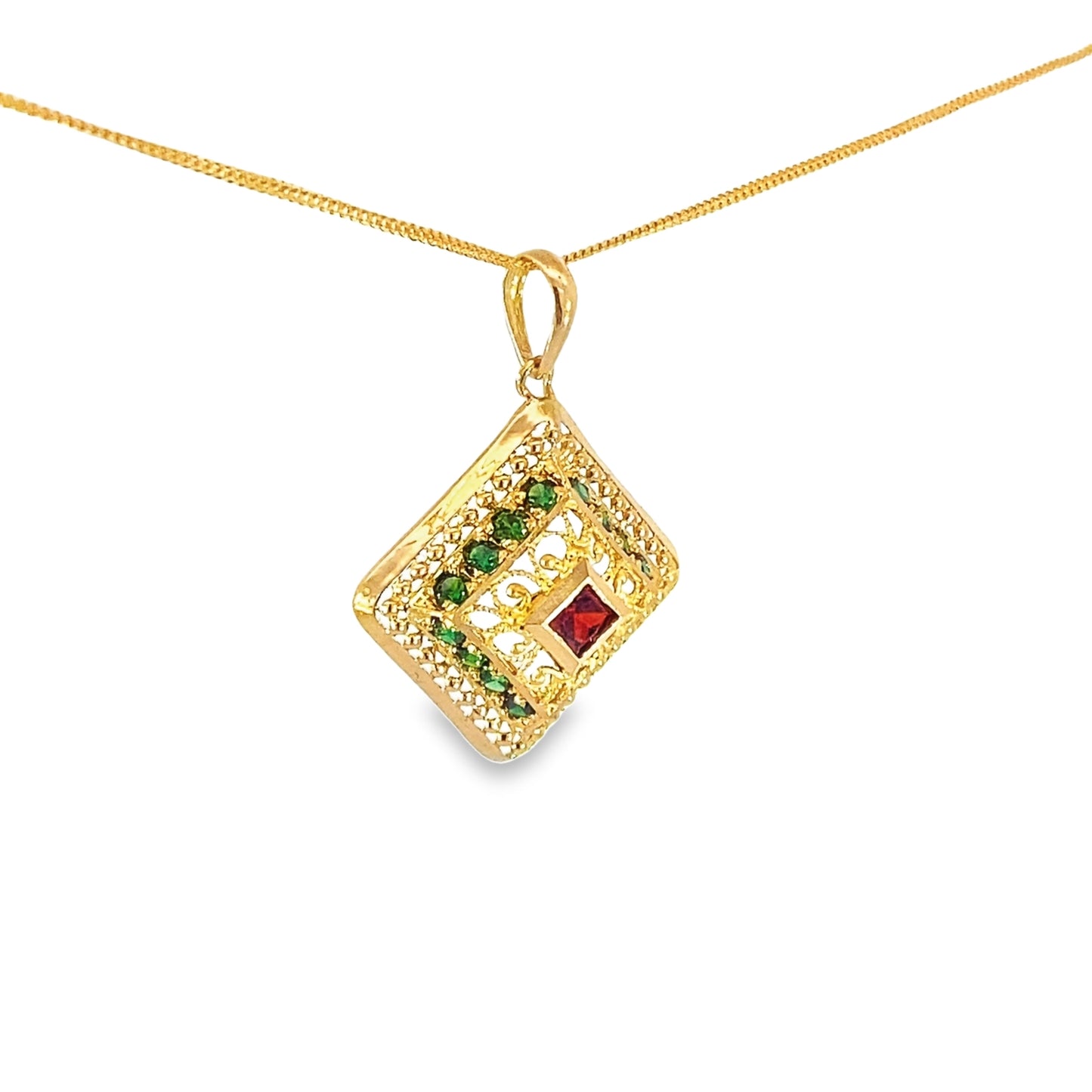 Turath Collection: 21k Pendent - Colorful