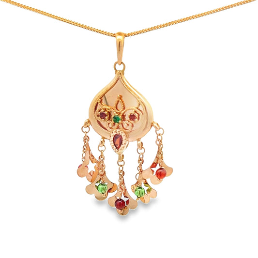 Turath Collection: 21k Pendent - Colorful