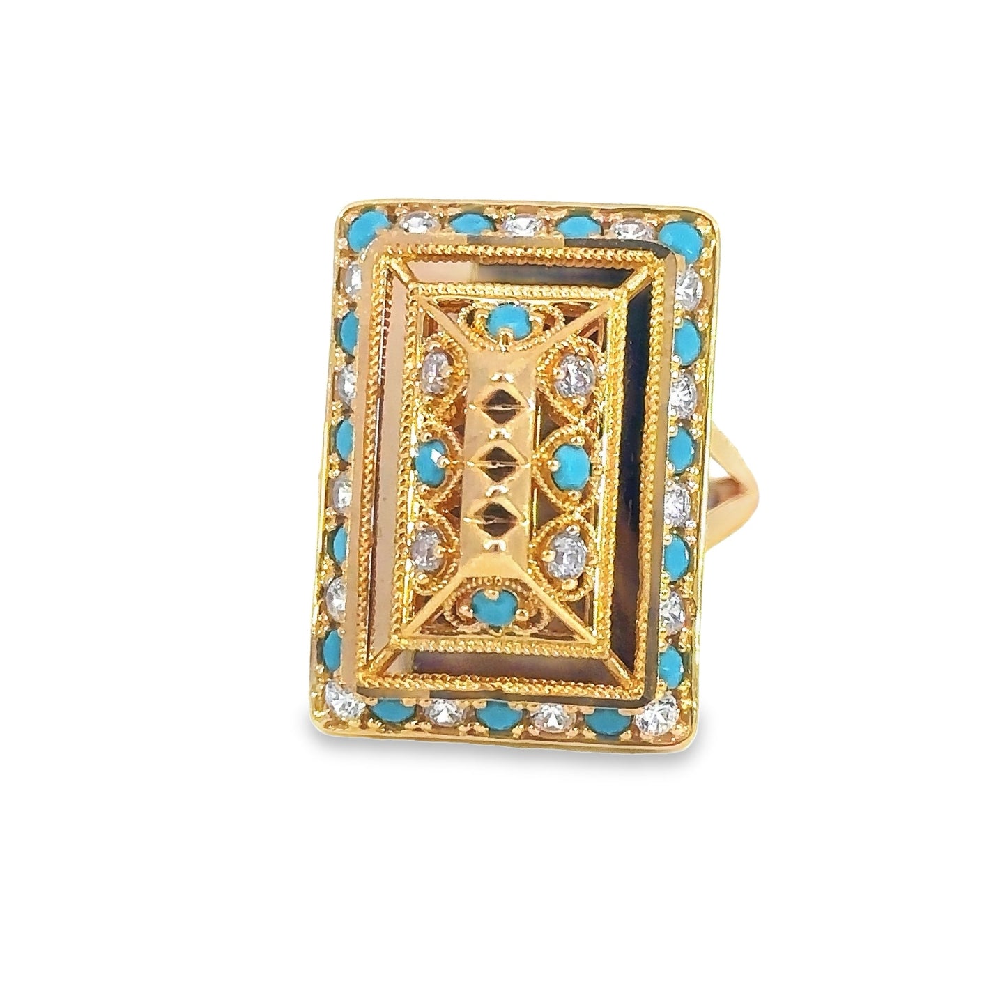Turath Collection: 21k Ring - Turqoise