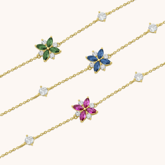 Toleen - Single Flower Bracelet