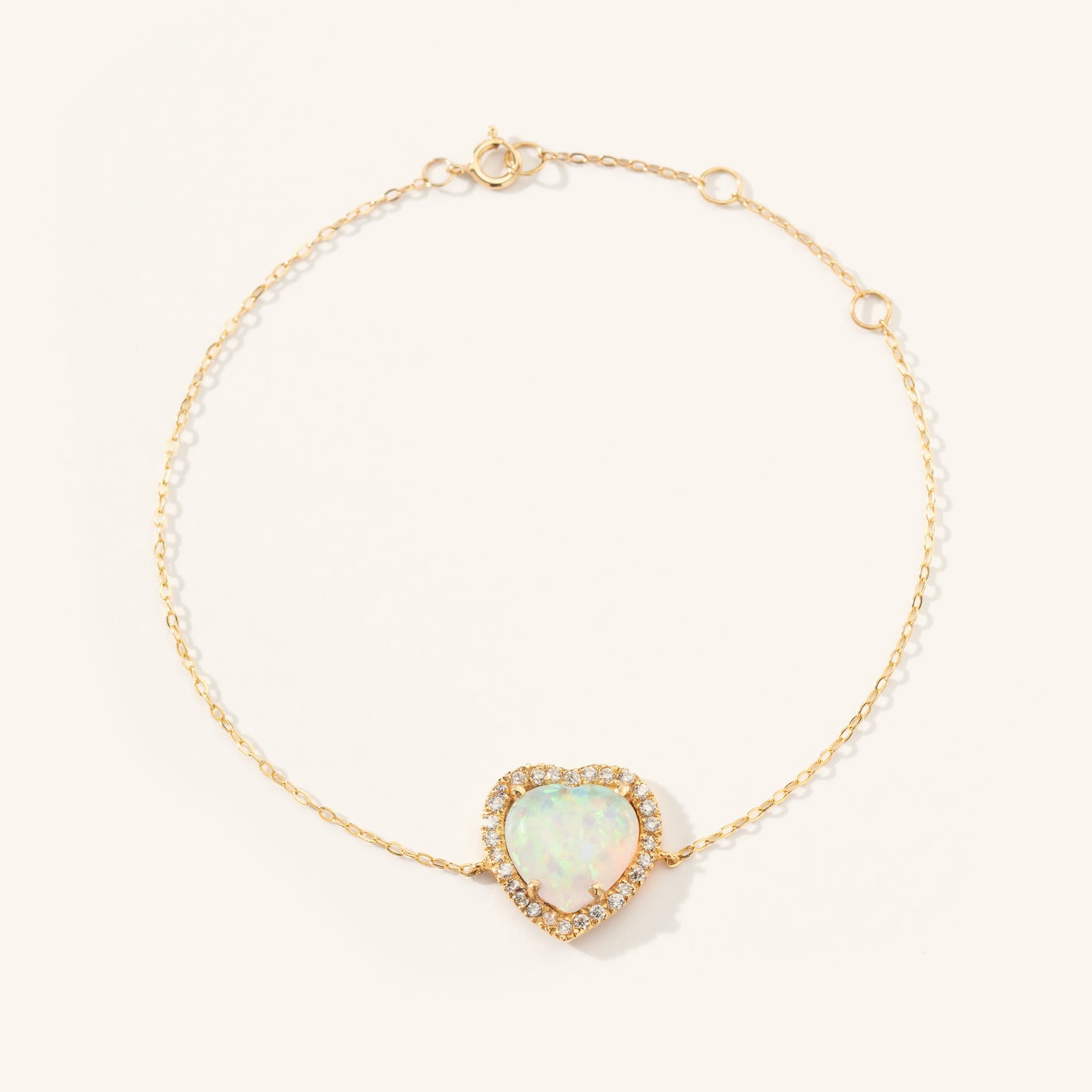 18k Bracelet - Heart in opal