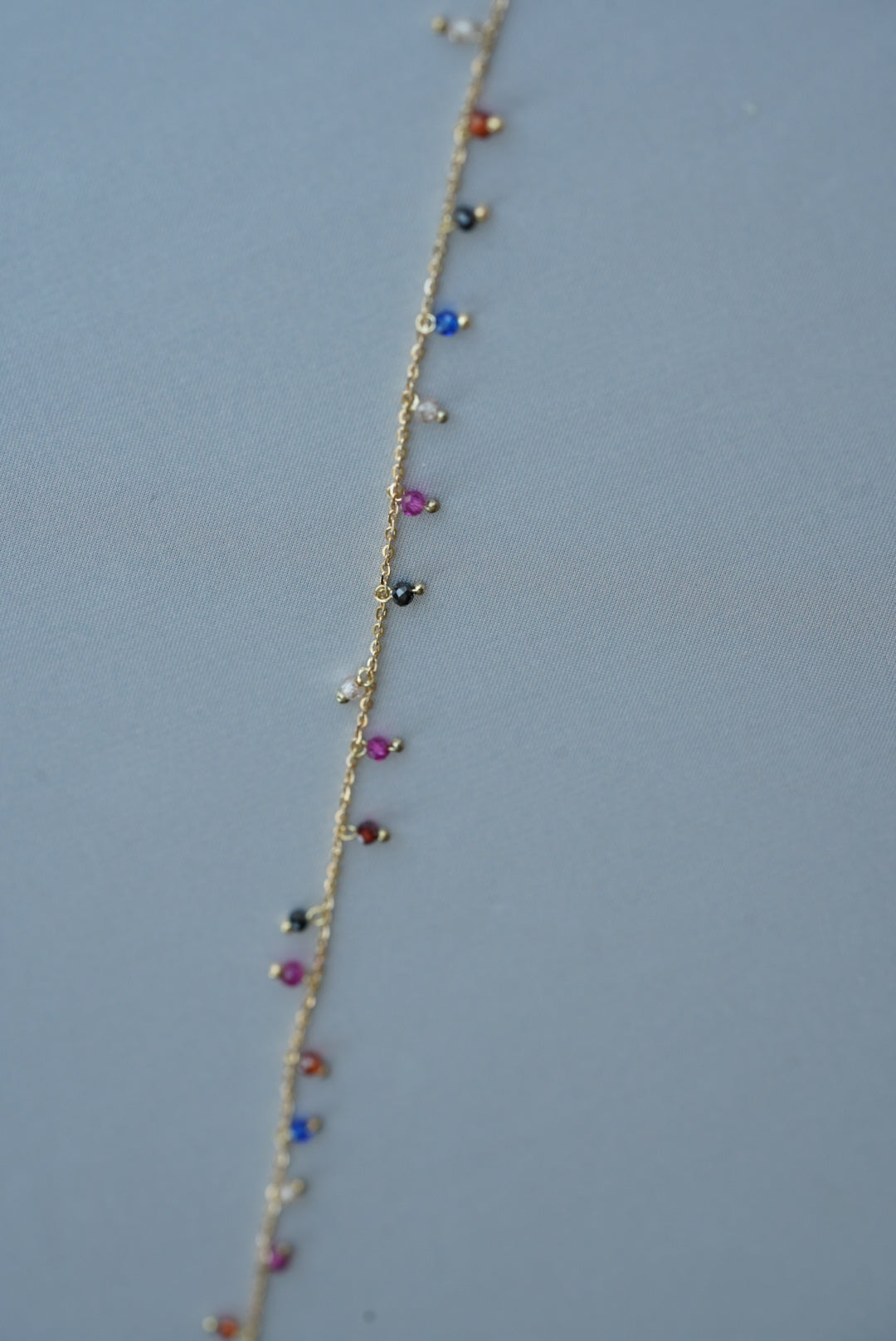 18k Anklet - Colorful Beads