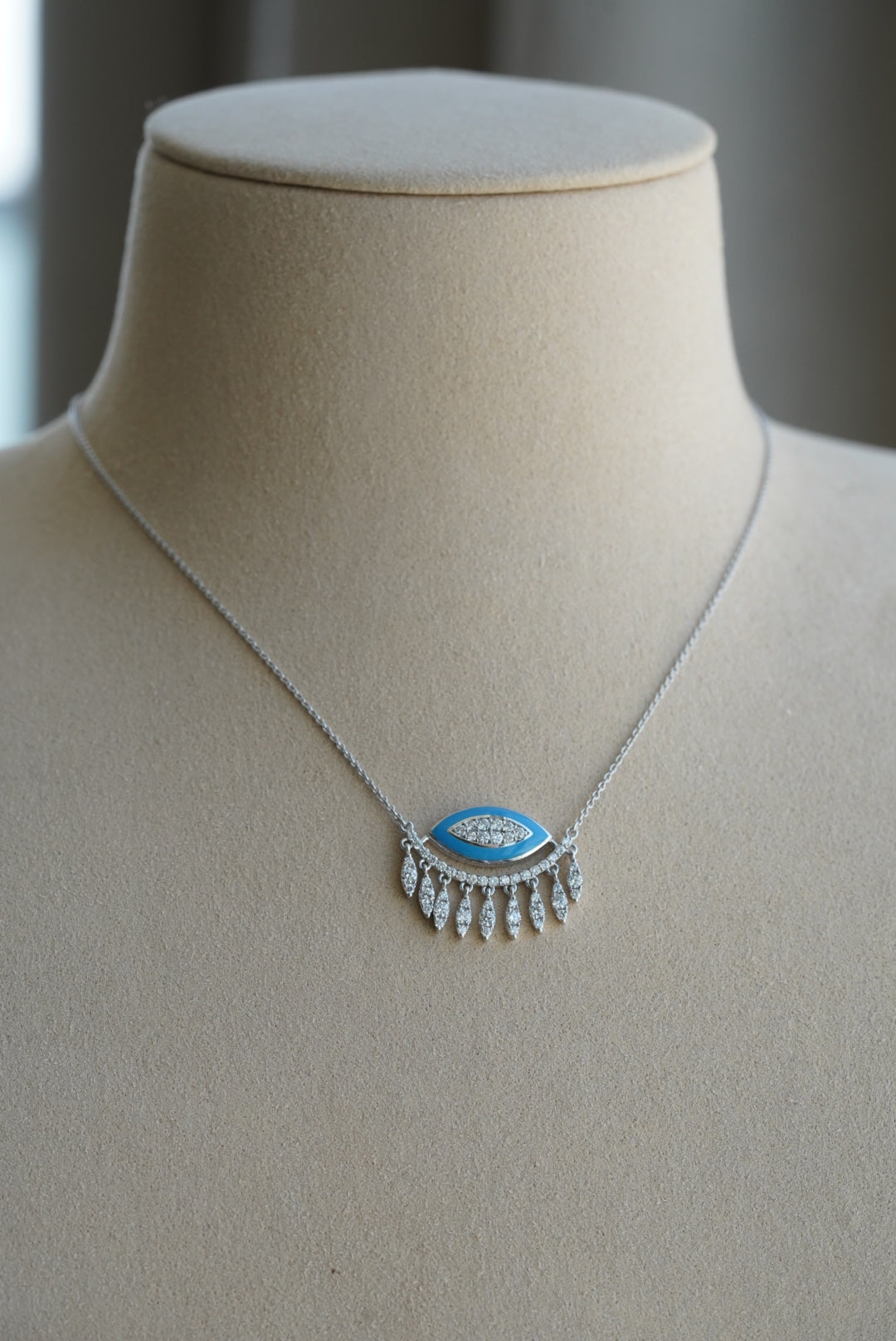 Diamond Necklace - Neon Eye - Turquoise