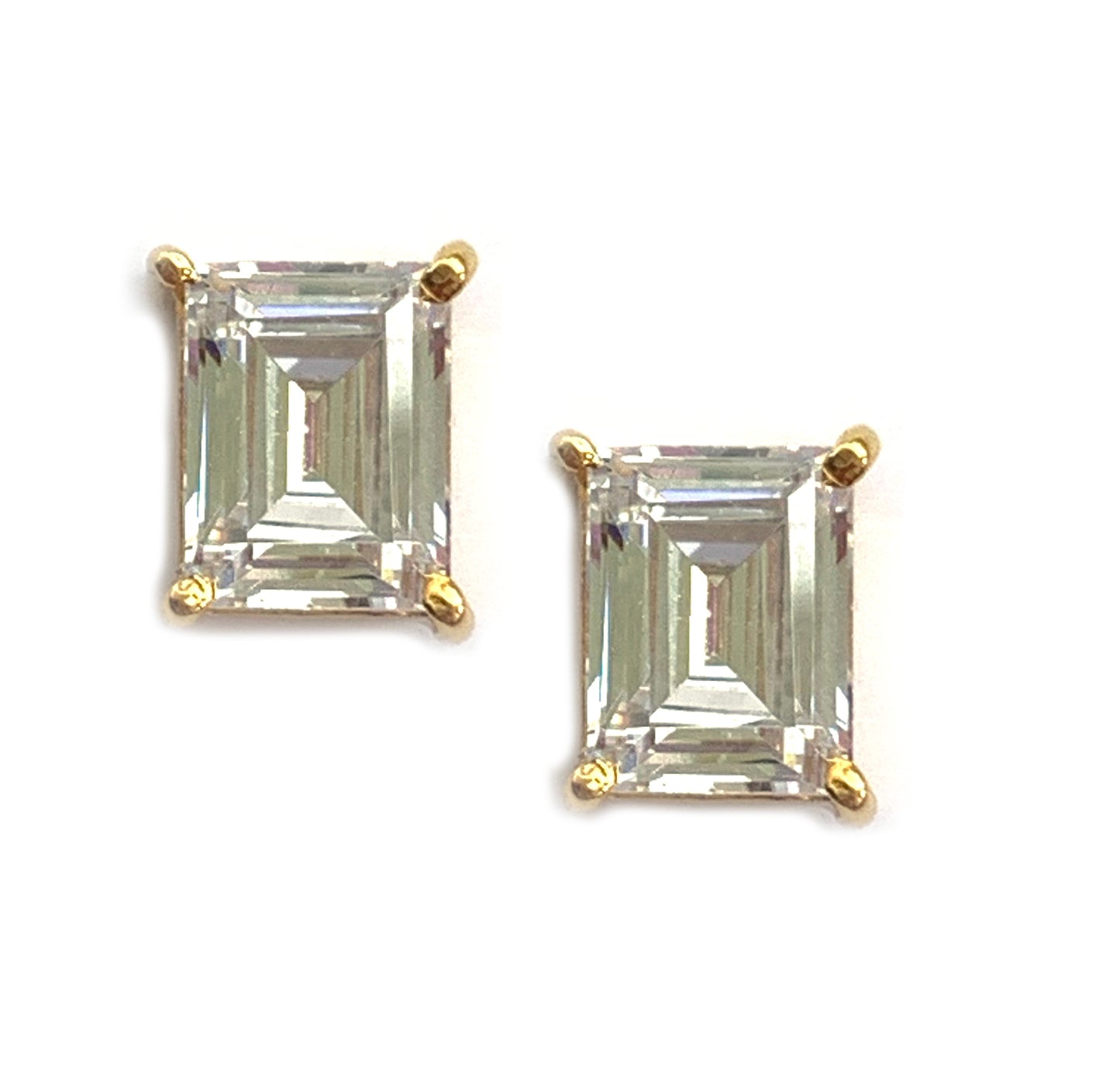 Rectangle Earring Stud - Amal Al Majed Jewellery