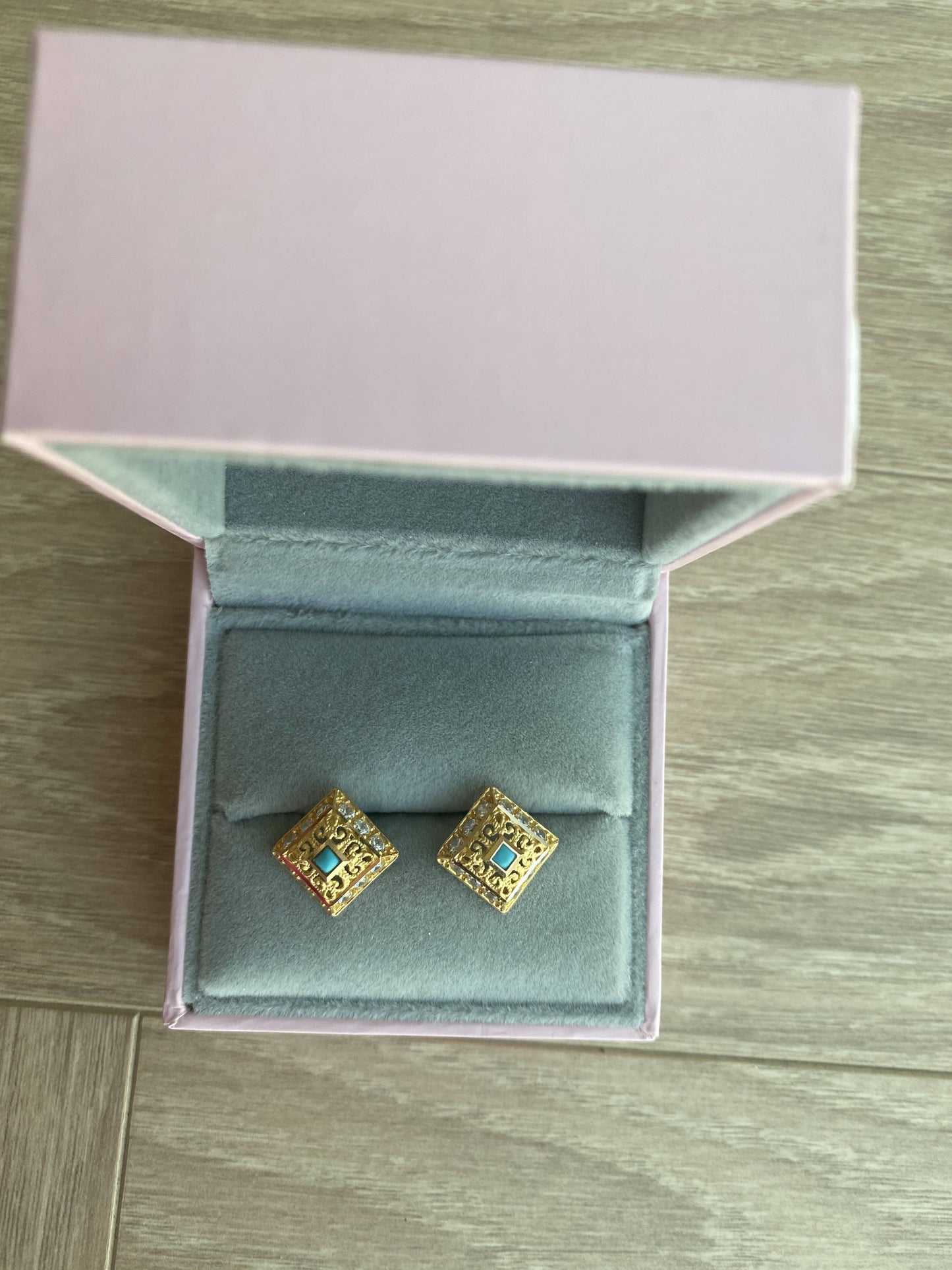 21k Earrings - Turquoise