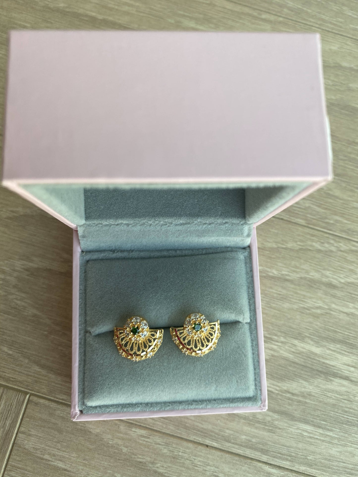 21k Earrings - Green