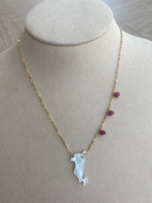 Bahrain Map Necklace