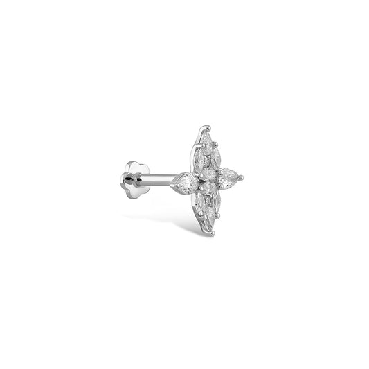 White gold and diamonds piercing