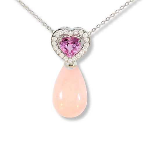 18k Diamond Hear shape Necklace