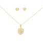 18k Heart Pave Set