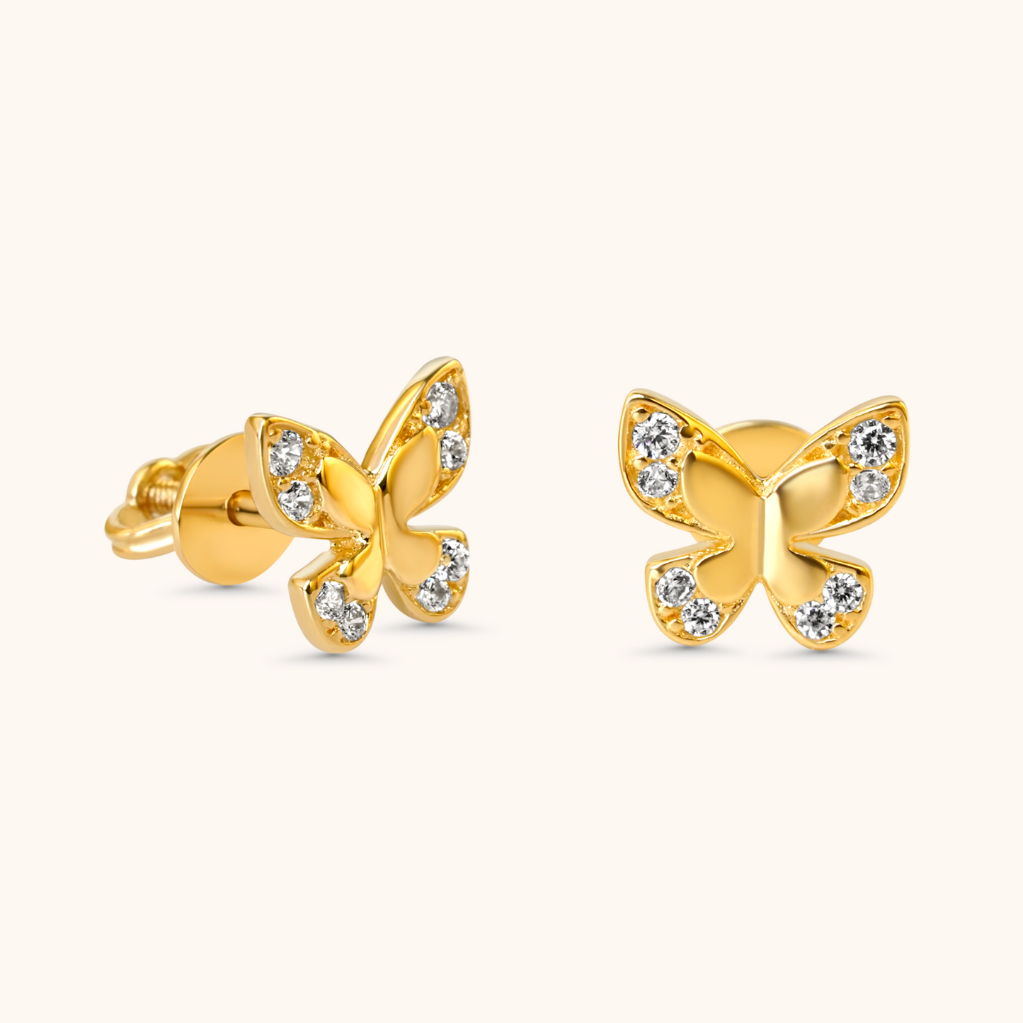 18k Earrings - Butterfly