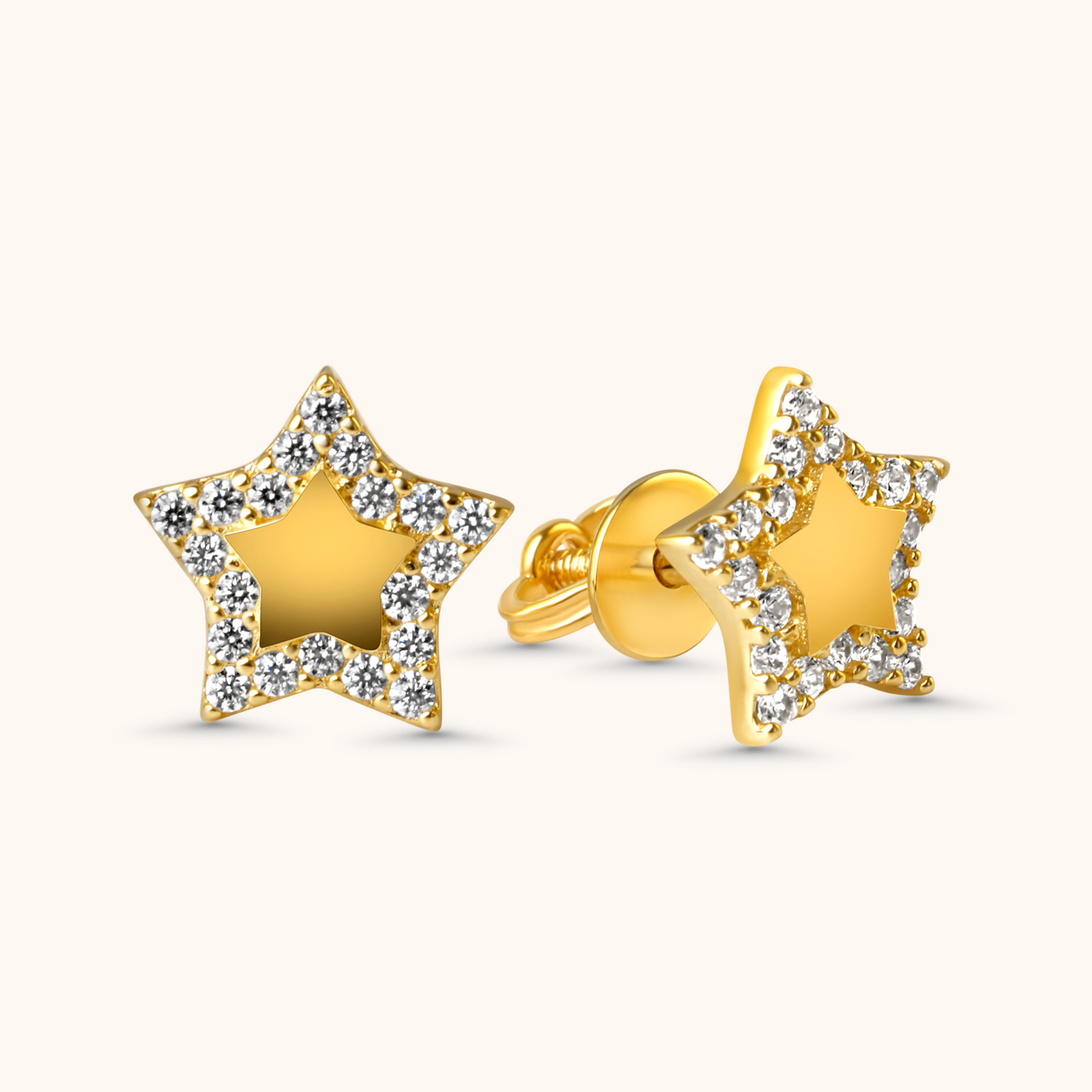 18k Earrings - Star