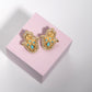 Turath Collection: 21k Hamsa Earring - Turquoise