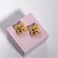 Turath Collection: 21k Flower Earrings - Colorful