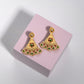 Turath Collection: 21k Fan Earrings - Colorful