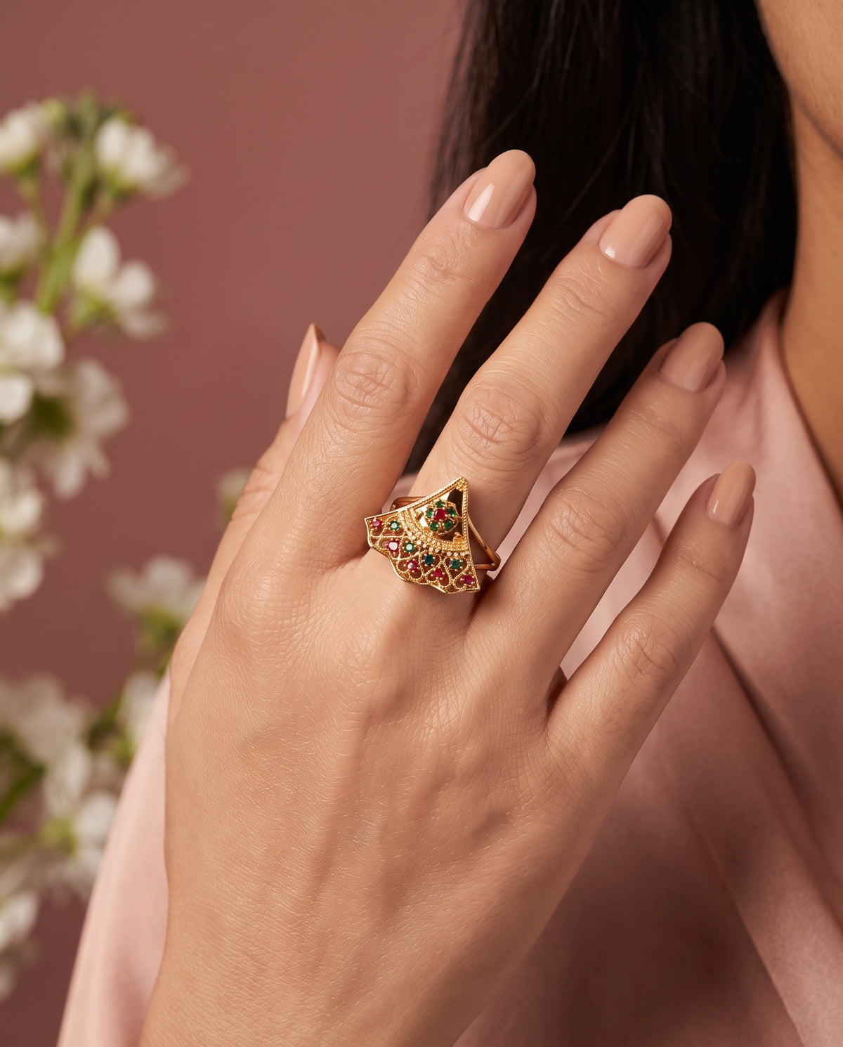 Turath Collection: Colorful Fan Ring