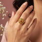Yellow Gold Multicolor Ring with Cubic Zirconia